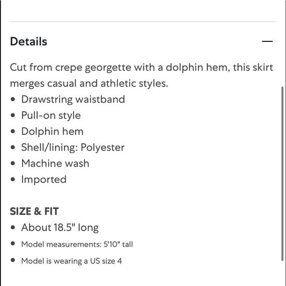 NWT ATM Crepe Georgette Drawstring Skirt XS - Picture 13 of 13